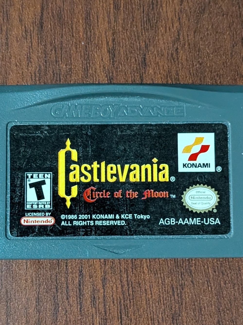 Castlevania: Circle of the Moon - Game Boy Advance Cartridge